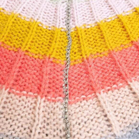 Anthropologie Colleen Alpaca Wool Blend Rainbow Sweater Shimmer Gray - Picture 9 of 13